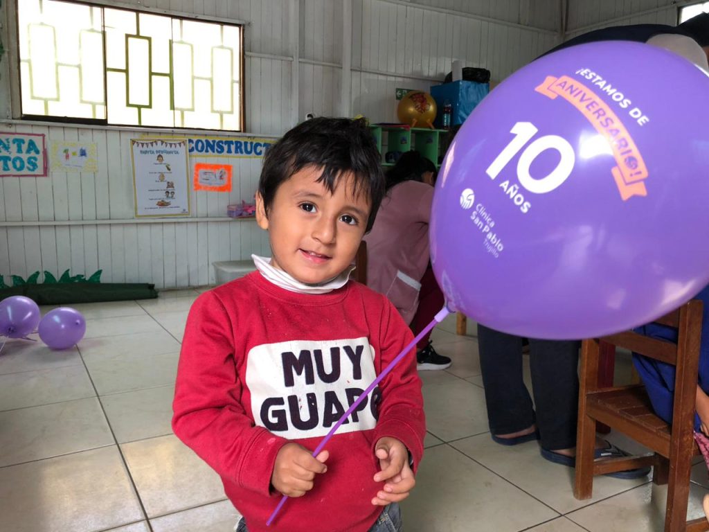 Banner Niño Globo aniversario